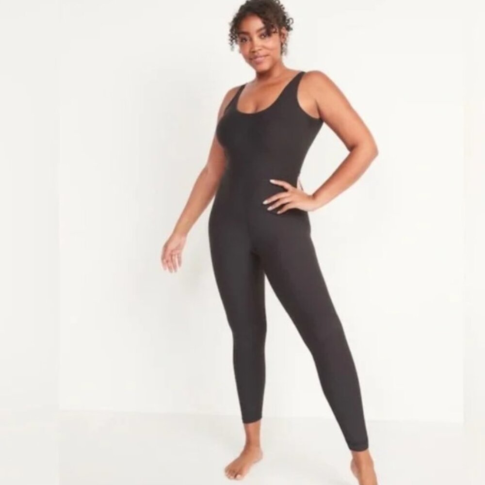 NWT Old Navy PowerSoft Bodysuit, Size 4X, Very Dark Grey, Go Dry Jumpsuit - Picture 3 of 8